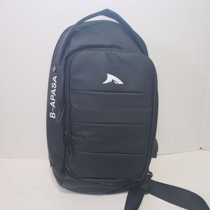 Bapasa Running Shark Mens Sling Bag Crossbody Polyamide Fiber USB Port Black New
